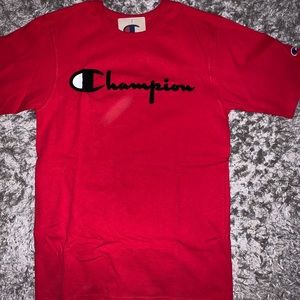 Red champion men’s shirt